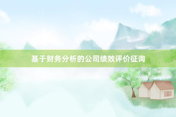 基于财务分析的公司绩效评价征询